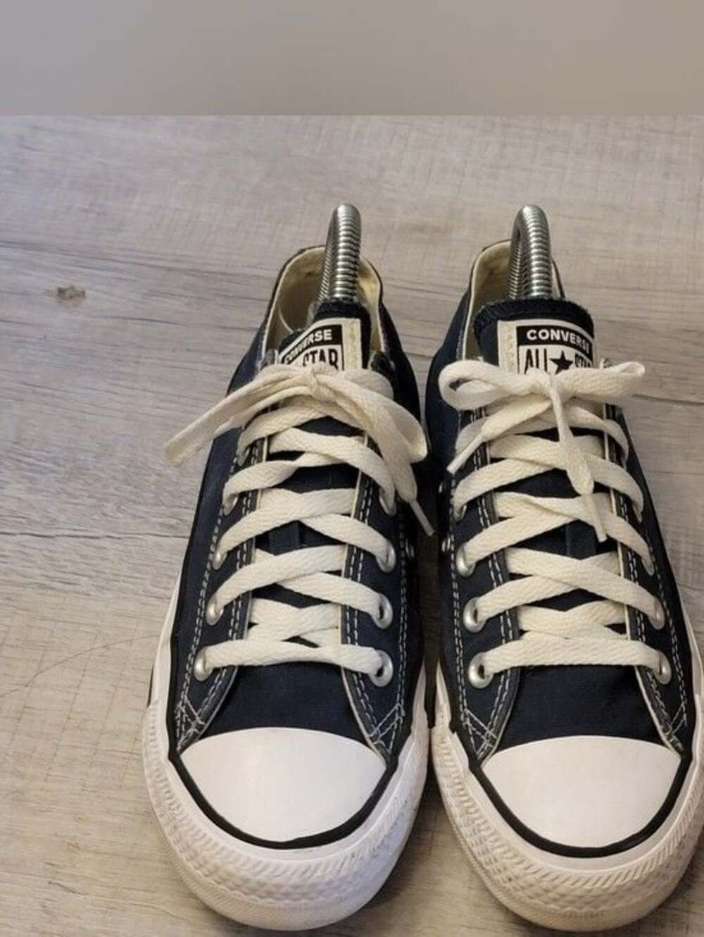 Converse Low Top Sneakers in Navy Blue and White